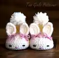 Hoppy Baby Bunny Slippers Pattern step 1 - construction progress