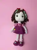Cute Girl Doll Amigurumi Pattern step 1 - construction progress