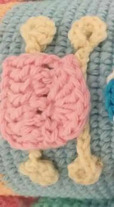 The Baby Blue Nutcracker Amigurumi Pattern step 3 - details and accessories