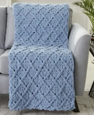 EZ Diamond Lattice Blanket Pattern step 3 - details and accessories