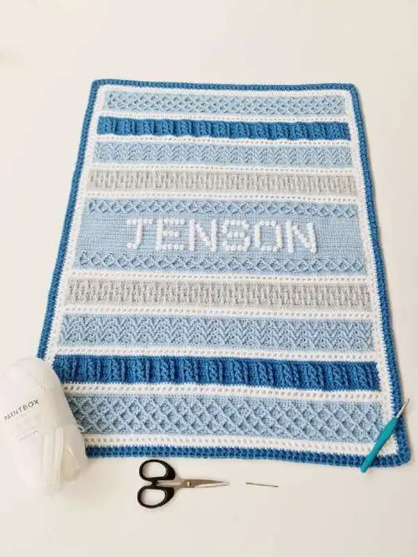Personalised Post and Bobble Blanket Pattern