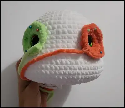 Dottie the Panda Amigurumi Pattern step 4 - final assembly and finishing