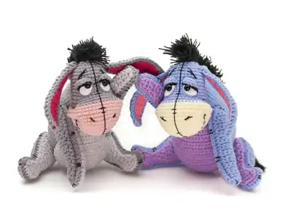 Dreamy Donkey Amigurumi Pattern step 2 - assembly progress