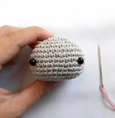 Koala Amigurumi Pattern step 3 - details and accessories