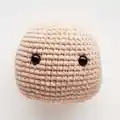 Grandma Amigurumi Pattern step 2 - assembly progress