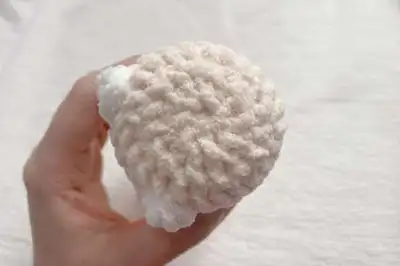 The Bowling Llama Amigurumi Pattern step 2 - assembly progress