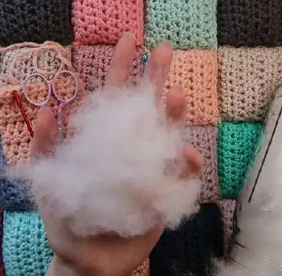 Crochet Puff Quilt Pattern step 3 - details and accessories