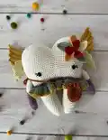 Tooth Fairy Amigurumi Pattern step 1 - construction progress