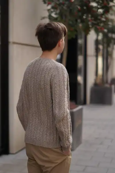 Theory of braids men's sweater Pattern step 3 - details and accessories
