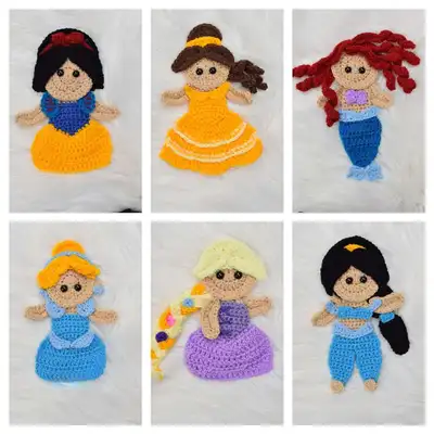 Princess Appliques Amigurumi Pattern step 1 - construction progress