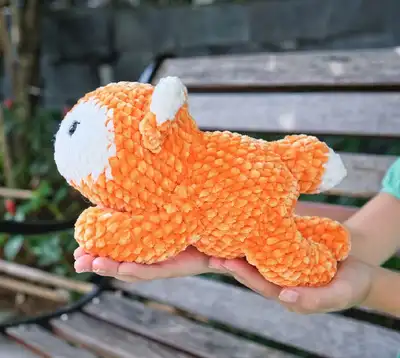 My little Fox Amigurumi Pattern step 2 - assembly progress