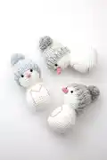 Snowman Friends Amigurumi Pattern step 2 - assembly progress