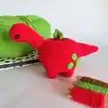 Appletosaurus Amigurumi Pattern step 3 - details and accessories