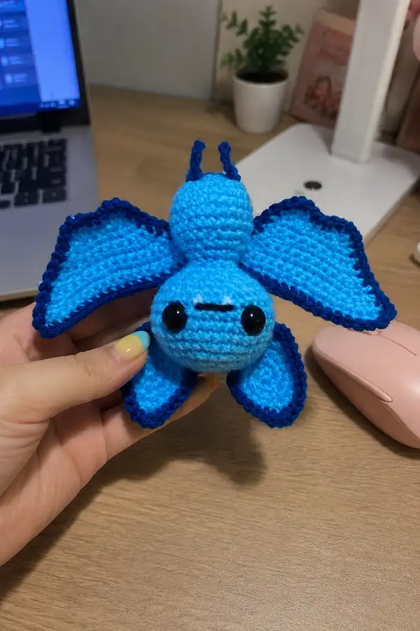 Tiny Blue Bat Amigurumi Pattern