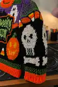 Spooky Halloween Sweater Crochet Pattern step 2 - assembly progress