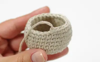 Lily the Piglet Amigurumi Pattern step 2 - assembly progress