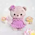 Plush Ballerina Bear Amigurumi Pattern step 1 - construction progress
