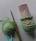 Lady Bunny Amigurumi Pattern step 4 - final assembly and finishing