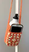 Granny Square Pocket Bottle Holder Pattern step 4 - final assembly and finishing