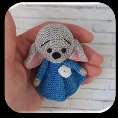 Finger Puppets Set Teremok Amigurumi Pattern step 1 - construction progress