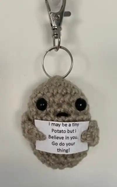 Positive Potato Amigurumi Pattern step 1 - construction progress