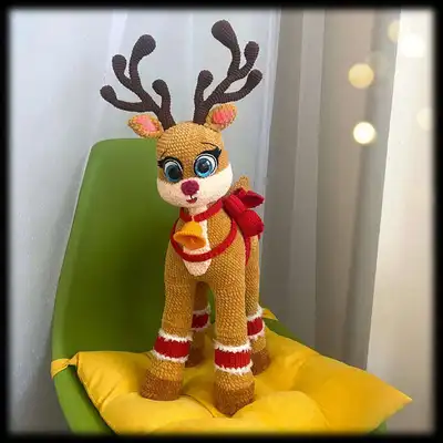 Forest Deer Amigurumi Pattern step 1 - construction progress