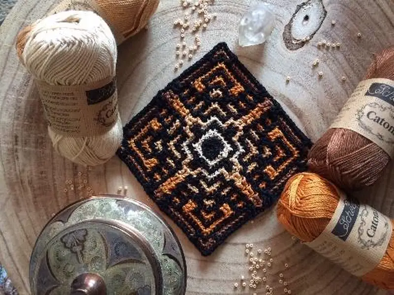 Free Intermediate crochet pattern: Mosaic Tiles Blanket Pattern - Easy to follow tutorial