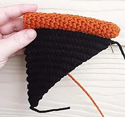 The Little Devil Amigurumi Pattern step 4 - final assembly and finishing