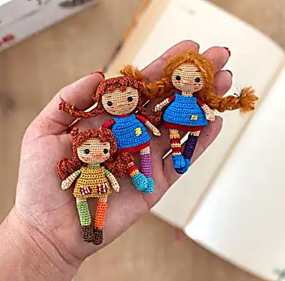 Mini Pippi Amigurumi Pattern step 1 - construction progress