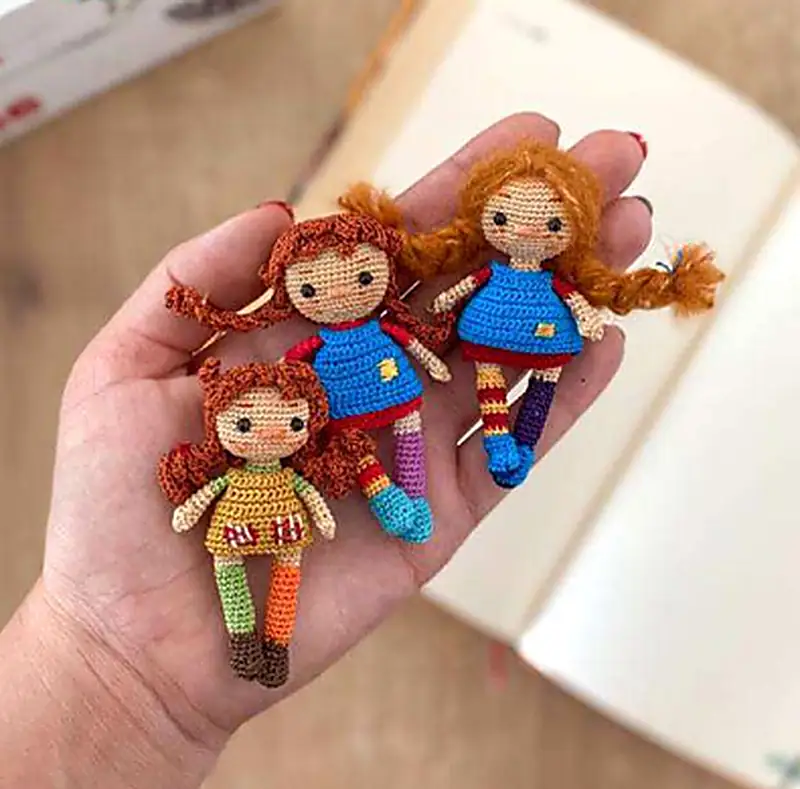 Free Intermediate crochet pattern: Mini Pippi Amigurumi Pattern - Easy to follow tutorial