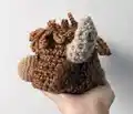 Mungo Highland Cow Amigurumi Pattern step 3 - details and accessories