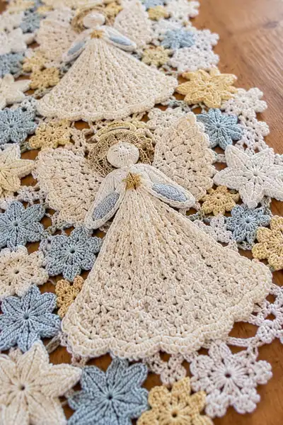 Angelic Star Mosaic Runner Pattern step 2 - assembly progress