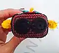 SpongeBob SquarePants Hat Amigurumi Pattern step 2 - assembly progress