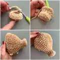 Boar Hand Puppet Amigurumi Pattern step 3 - details and accessories
