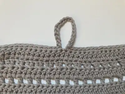 Grindstone Tote Bag Pattern step 2 - assembly progress