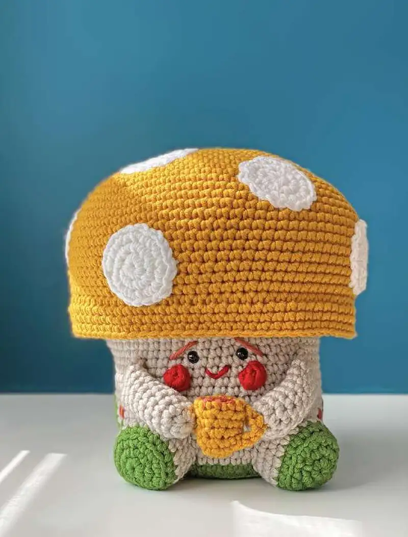 Free Intermediate crochet pattern: Tofi the Mushroom Amigurumi Pattern - Easy to follow tutorial