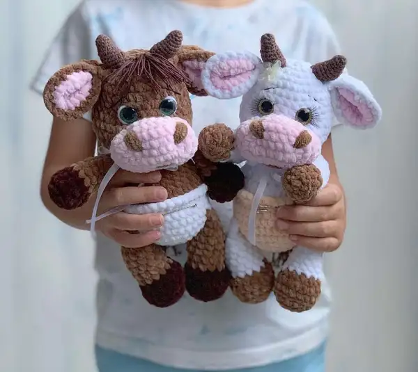 Baby cow and Baby bull Amigurumi Pattern