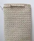 Dog Phone Pouch Amigurumi Pattern step 2 - assembly progress