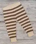 Adrian Striped Baby Pants Knitting Pattern step 1 - construction progress