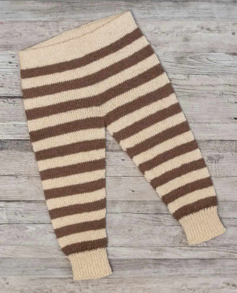 Free crochet pattern: Adrian Striped Baby Pants Knitting Pattern - Intermediate level tutorial