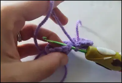 Blue the Butterfly Amigurumi Pattern step 2 - assembly progress
