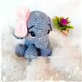 Elephant Amigurumi Pattern step 2 - assembly progress