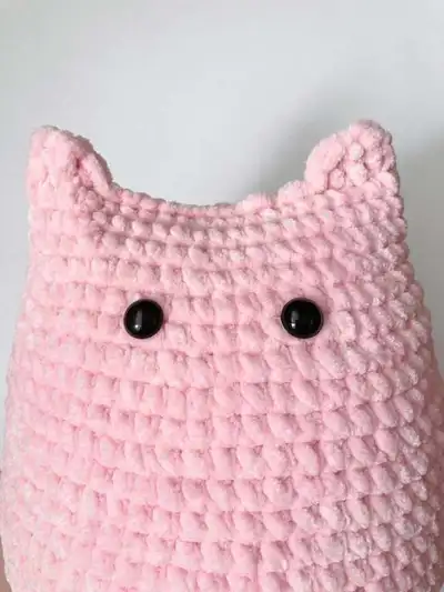 Cute cat Amigurumi Pattern step 1 - construction progress