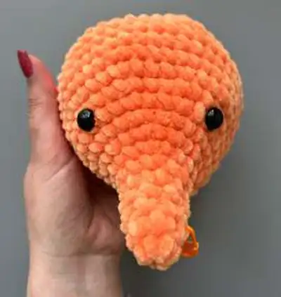 Fox Hand Puppet Amigurumi Pattern step 3 - details and accessories