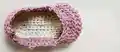 Baby Ballerina Strappy Flats Crochet Pattern step 2 - assembly progress