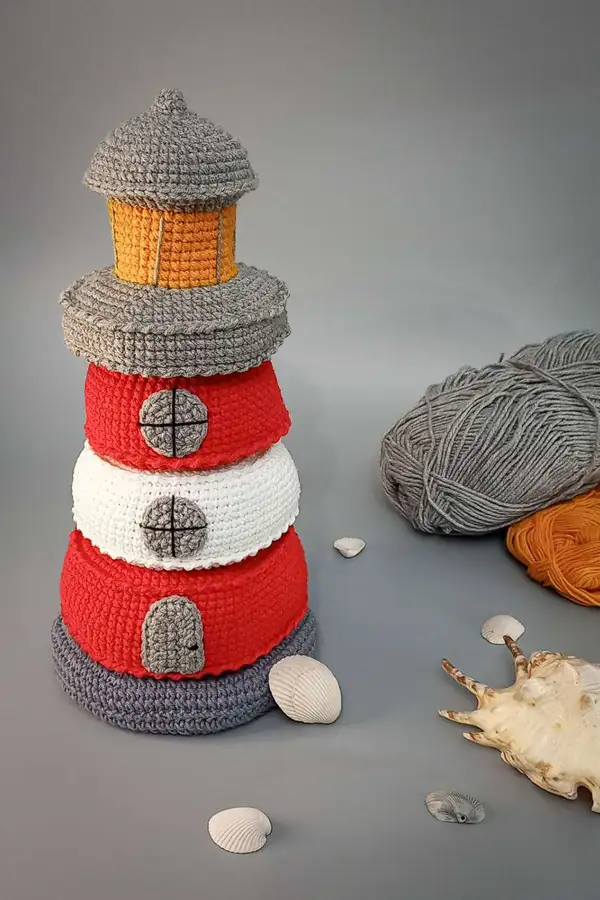 Lighthouse Stacking Toy Amigurumi Pattern
