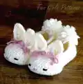 Hoppy Baby Bunny Slippers Pattern step 3 - details and accessories