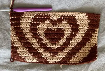 Powerpuff Heart Shoulder Bag Pattern step 4 - final assembly and finishing
