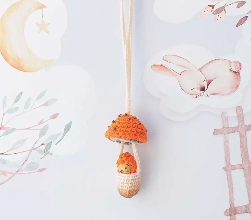 Free Intermediate crochet pattern: ELENDAN mushroom with mouse Amigurumi Pattern - Easy to follow tutorial