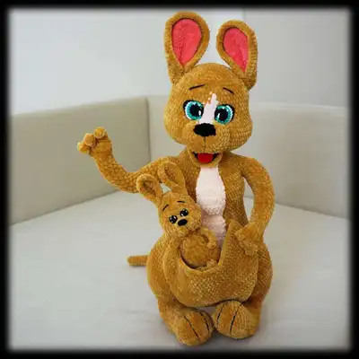 Kangaroo Amigurumi Pattern step 1 - construction progress